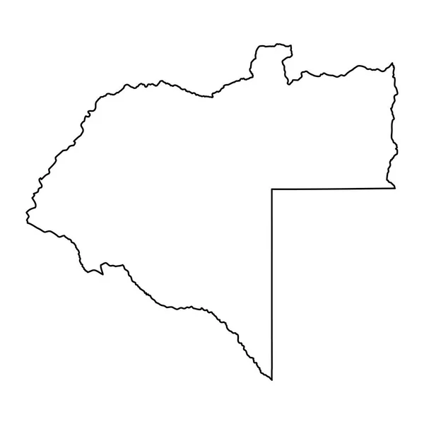 Mapa Provincie Moxico Správní Divize Angola — Stockový vektor