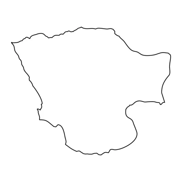 Bengo Provincia Mapa División Administrativa Angola — Vector de stock
