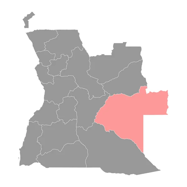 Карта Провинции Моксико Административное Деление Анголы — стоковый вектор