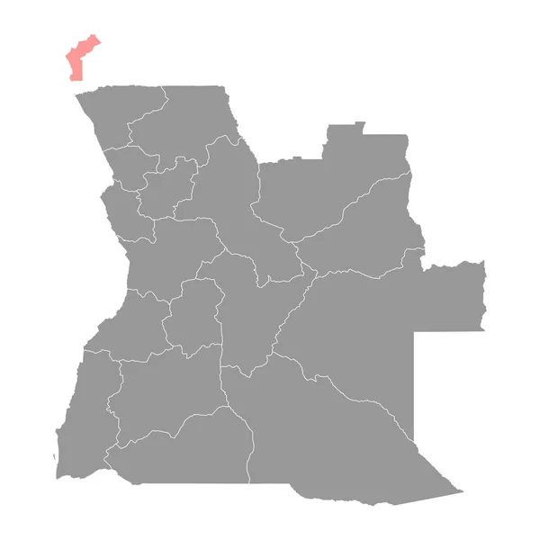 Карта Провінції Кабінда Адміністративний Поділ Анголи — стоковий вектор