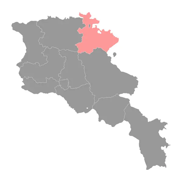 Karte Der Provinz Tawisch Verwaltungsgliederung Armeniens — Stockvektor
