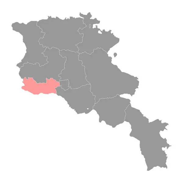 Armavir Province Map Administrative Division Armenia — Stock Vector
