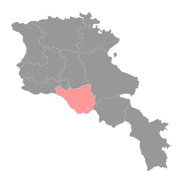 Karte Der Provinz Ararat Verwaltungsgliederung Armeniens — Stockvektor