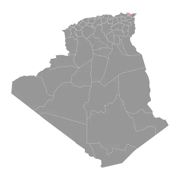 Карта Провинции Аннаба Административное Деление Алжира — стоковый вектор