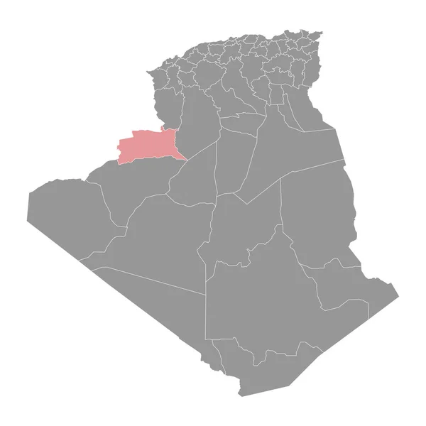 Bechar Provincia Mapa División Administrativa Argelia — Archivo Imágenes Vectoriales