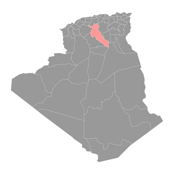 Djelfa Provincia Mapa División Administrativa Argelia — Archivo Imágenes Vectoriales