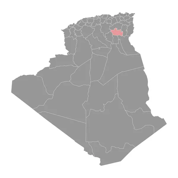 Biskra Provincia Mapa División Administrativa Argelia — Archivo Imágenes Vectoriales