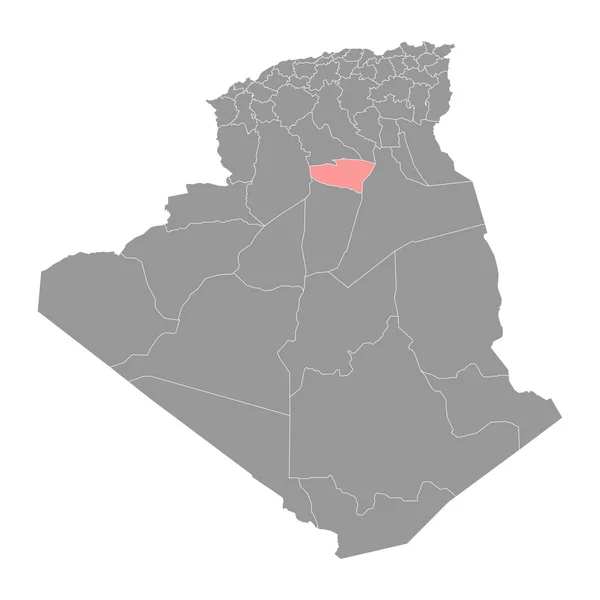 Ghardaia Province Carte Division Administrative Algérie — Image vectorielle