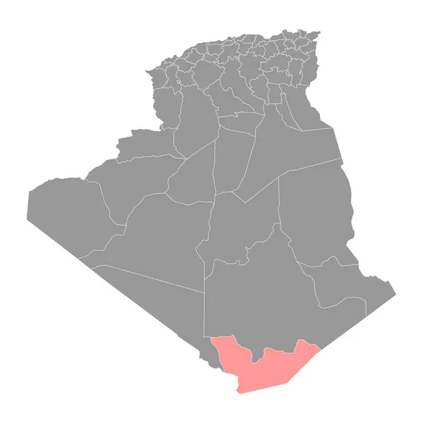 Guezzam Provincia Mapa División Administrativa Argelia — Archivo Imágenes Vectoriales