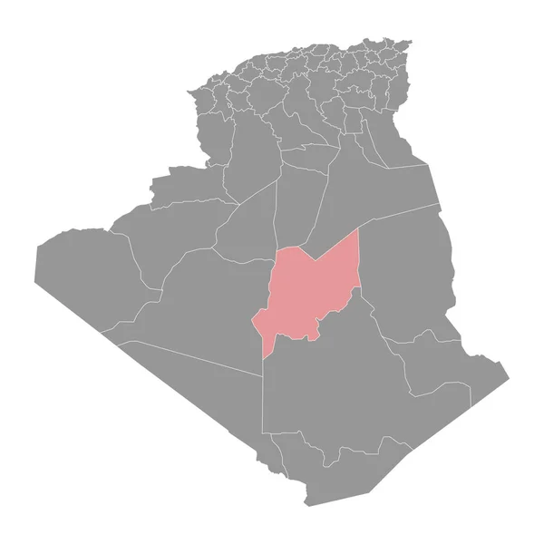 Salah Provincia Mapa División Administrativa Argelia — Archivo Imágenes Vectoriales