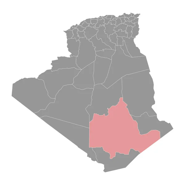 Tamanrasset Provincia Mapa División Administrativa Argelia — Archivo Imágenes Vectoriales