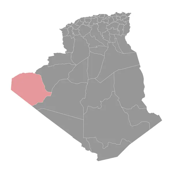 Mapa Tindouf Provincia División Administrativa Argelia — Archivo Imágenes Vectoriales