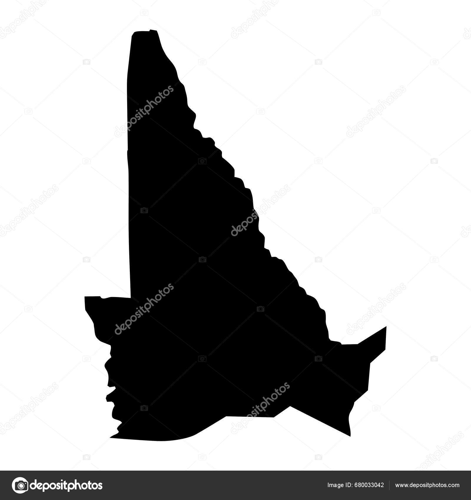 Kouffo Department Map Administrative Division Benin Stock Vector by