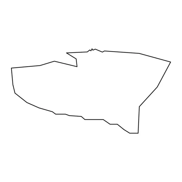 Ghardaia Provincia Mapa División Administrativa Argelia — Vector de stock