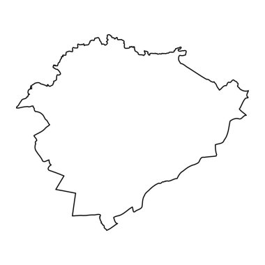 Tiaret eyalet haritası, Cezayir idari bölümü.