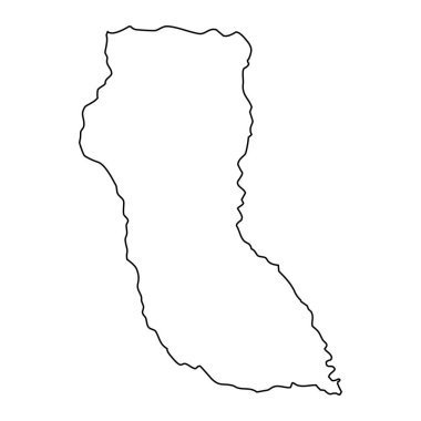 Kuzeydoğu bölge haritası, Botswana idari bölümü.