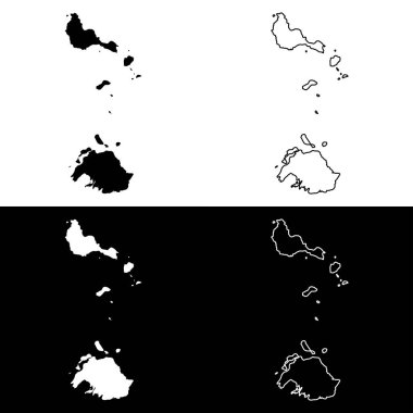 Shefa eyalet haritası, Vanuatu idari bölümü. Vektör illüstrasyonu.