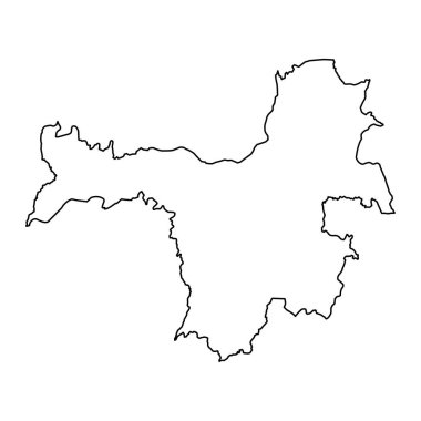 Nzerekore bölge haritası, Gine 'nin idari bölümü. Vektör illüstrasyonu.