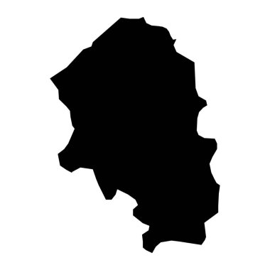 Santa Barbara departmanı haritası, Honduras idari bölümü. Vektör illüstrasyonu.