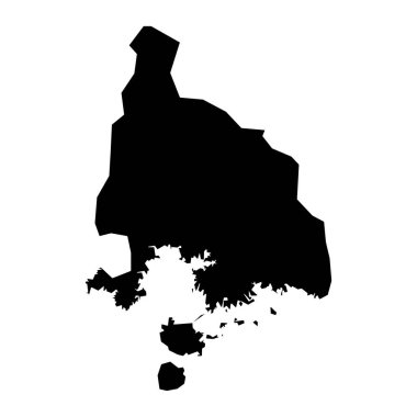 Valle departmanı haritası, Honduras idari bölümü. Vektör illüstrasyonu.