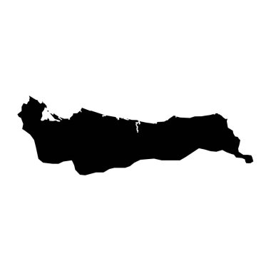 Atlantida departmanı haritası, Honduras idari bölümü. Vektör illüstrasyonu.