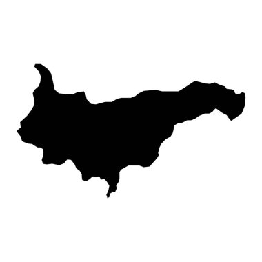 Yoro departmanı haritası, Honduras idari bölümü. Vektör illüstrasyonu.