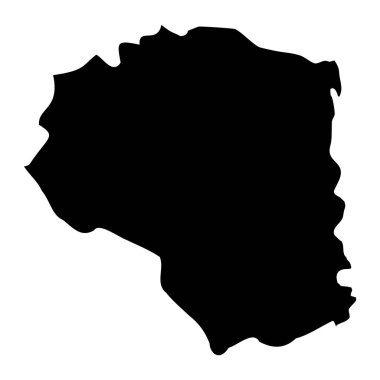 Tubas Valiliği haritası, Filistin idari bölümü. Vektör illüstrasyonu.