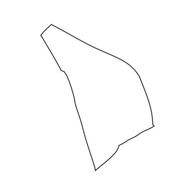 Rafah Valiliği haritası, Filistin idari bölümü. Vektör illüstrasyonu.