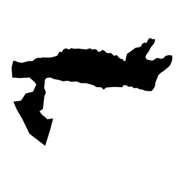 Samana eyalet haritası, Dominik Cumhuriyeti idari bölümü. Vektör illüstrasyonu.