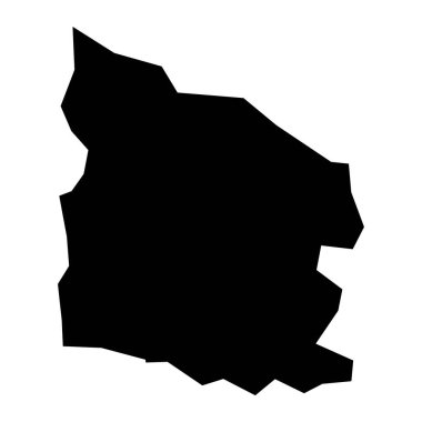 Valverde eyalet haritası, Dominik Cumhuriyeti idari bölümü. Vektör illüstrasyonu.