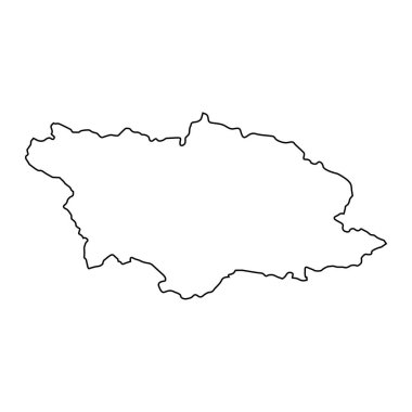 Racha Lechkhumi ve Kvemo Svaneti bölgesi haritası, Gürcistan idari bölümü. Vektör illüstrasyonu.