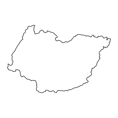 Imereti bölgesi haritası, Gürcistan idari bölümü. Vektör illüstrasyonu.