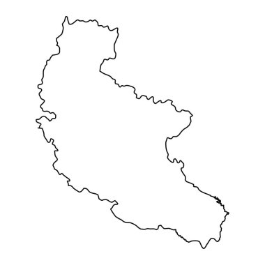 Kakheti bölgesi haritası, Gürcistan idari bölümü. Vektör illüstrasyonu.