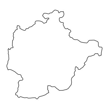 Haut Lomami eyalet haritası, Demokratik Kongo Cumhuriyeti idari bölümü. Vektör illüstrasyonu.