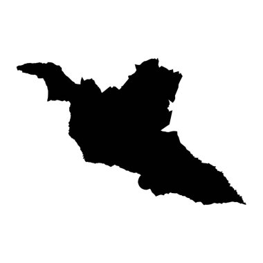 Matabeleland Güney Bölgesi haritası, Zimbabwe 'nin idari bölümü. Vektör illüstrasyonu.