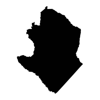 Masvingo eyalet haritası, Zimbabwe idari bölümü. Vektör illüstrasyonu.