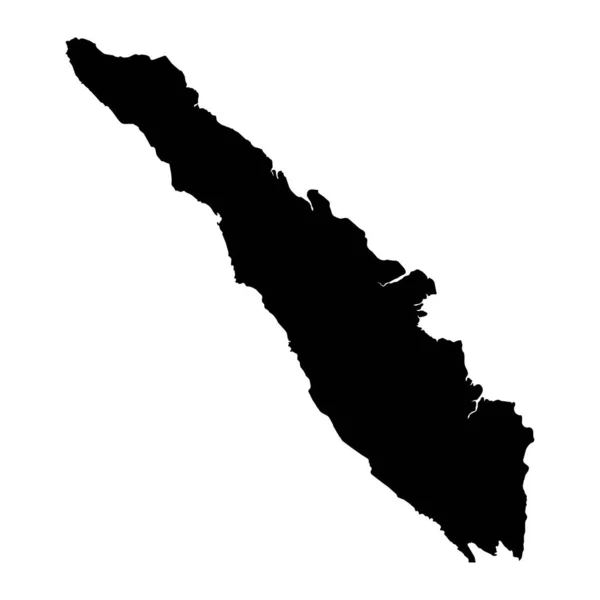 Carte Île Sumatra Région Indonésie Illustration Vectorielle — Image vectorielle