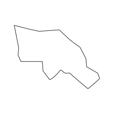 Bulawayo şehir haritası, Zimbabwe idari bölümü. Vektör illüstrasyonu.