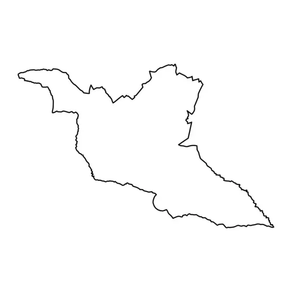 Mapa Provincie Matabeleland Správní Oblast Zimbabwe Vektorová Ilustrace — Stockový vektor