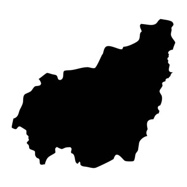 Batı bölgesi haritası, Kamerun Cumhuriyeti idari bölümü. Vektör illüstrasyonu.