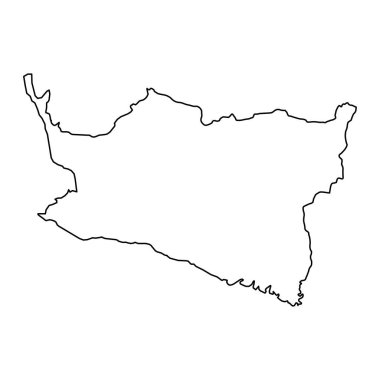 Orta Papua eyalet haritası, Endonezya idari bölümü. Vektör illüstrasyonu.