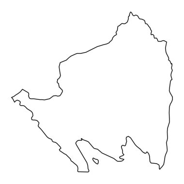 Lampung eyalet haritası, Endonezya idari bölümü. Vektör illüstrasyonu.