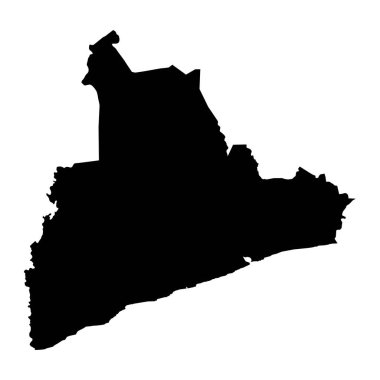 Bas Sassandra bölge haritası, Fildişi Sahili idari bölümü. Vektör illüstrasyonu.