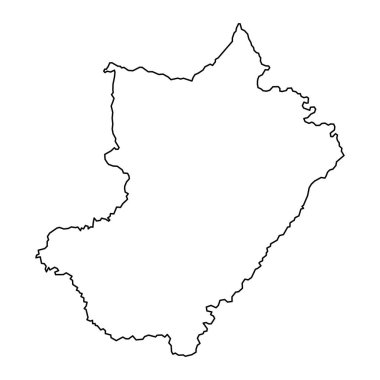 Lekoumou departmanı haritası, Kongo Cumhuriyeti idari bölümü. Vektör illüstrasyonu.