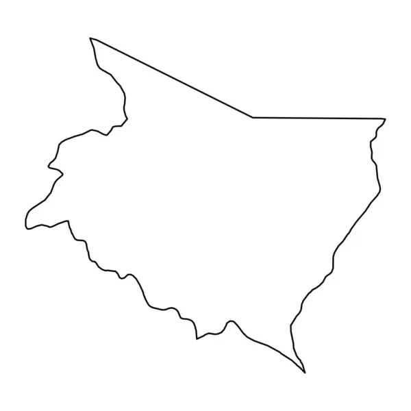 Mapa Cartago Provincia División Administrativa Costa Rica Ilustración Vectorial — Vector de stock