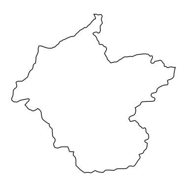 Luang Namtha eyalet haritası, Lao Halklar Demokratik Cumhuriyeti idari bölümü. Vektör illüstrasyonu.