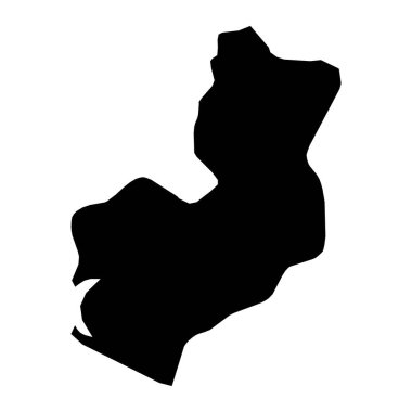 Lofa ilçe haritası, Liberya idari bölümü. Vektör illüstrasyonu.