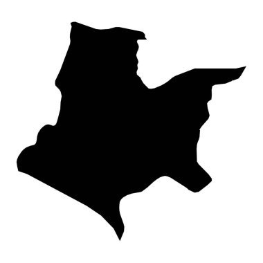 Lofa ilçe haritası, Liberya idari bölümü. Vektör illüstrasyonu.