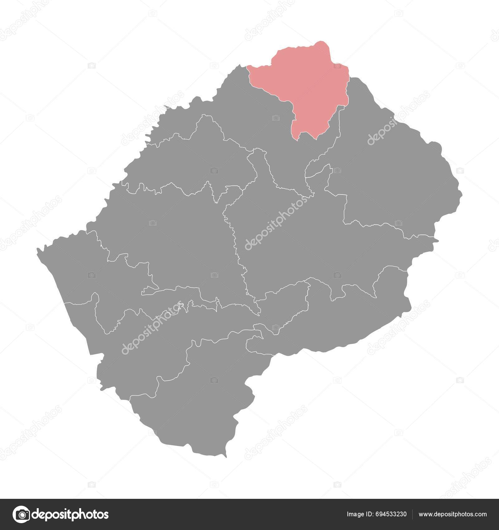 Butha Buthe District Map Administrative Division Lesotho Vector