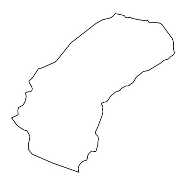 Grand Cape Mount haritası, Liberya idari bölümü. Vektör illüstrasyonu.